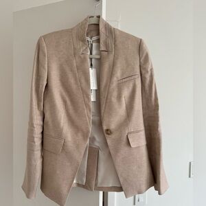 NEW- Chic Veronica Beard Upcollar Blazer in Beige